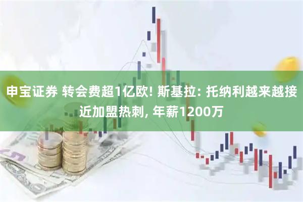申宝证券 转会费超1亿欧! 斯基拉: 托纳利越来越接近加盟热刺, 年薪1200万